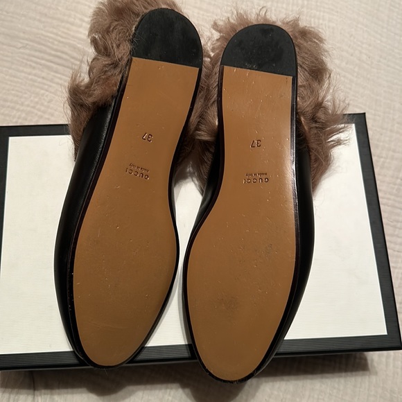 Gucci Princetown Shearling-lined Mules - LIKE NEW - Picture 8 of 8